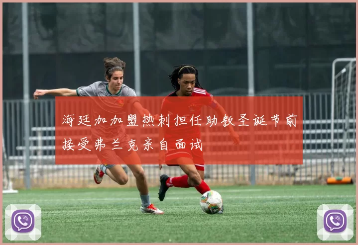 海廷加加盟热刺担任助教圣诞节前接受弗兰克亲自面试